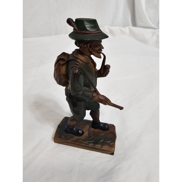Vintage Wood-Carved Hunter Figurine - Picture 5 of 7